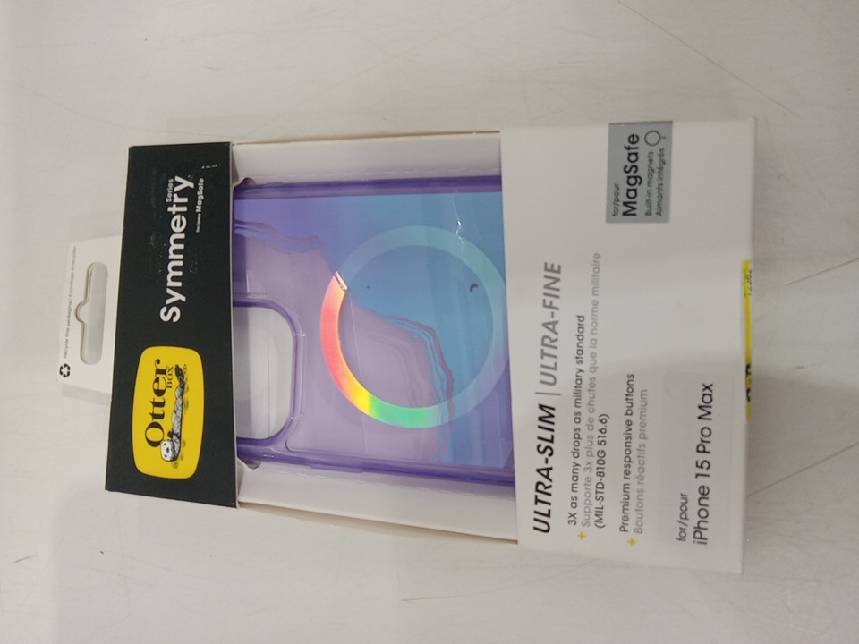 OtterBox Symmetry Series+ iPhone 15 pro max Case - clear/purple image 2