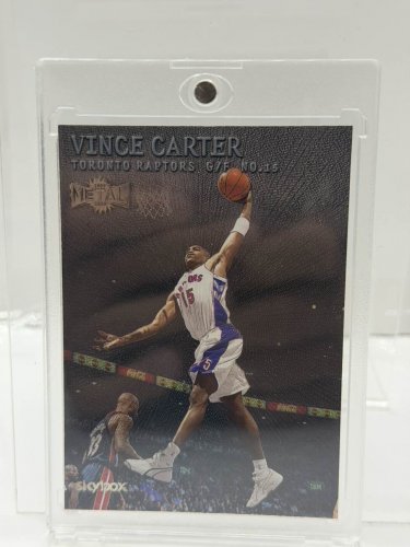 Skybox 1999-2000 Leaf Metal Vince Carter #1 Card image 2