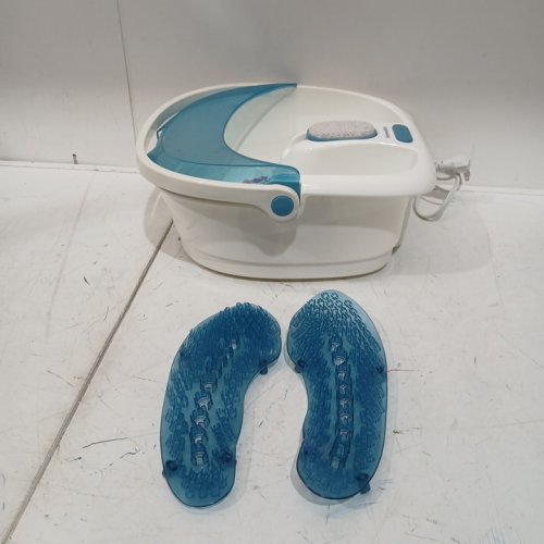 HoMedics Bubble Spa Elite Footbath 2-in-1 removable pedicure center Toe-touch control Easy tote handle no-splash - 14.8" x 15.5" x 6.8" - white/blue (model:FB-450Ha-ca) image 3