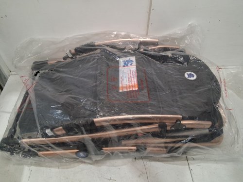 hpz pet rover heavy duty folding pet stroller travel carriage - XL (75lbs max) - black/brown - (model: ds334xl) image 4