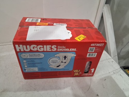 96PK HUGGIES LITTLE SNUGGLERS DISPOSABLE GENTLE SKIN PROTECTION BABY DIAPERS - SIZE 1 - DISNEY WINNIE THE POOH image 2