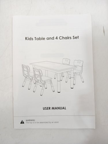 5PC KIDS TABLE AND CHAIR SET WITH ADJUSTABLE HEIGHT - BEIGE (MODEL:ML-02) image 5
