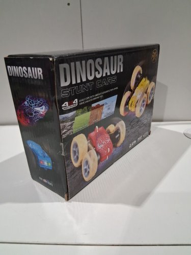 YAXON DINOSAUR STUNT CAR AND 4X4 ROCK CRAWLER WITH LIGHTS AND CONTROLER - RED image 3