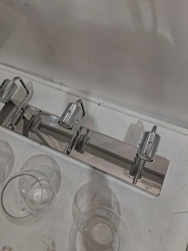 tipace vinatge 3-light bathroom vanity light fixture - 60w - 24" x 7" - silver (model: L-7491) image 6