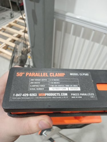 2PK wen parallel jaw clamp and spreader set - 50" - orange/black (model: clp502) image 4