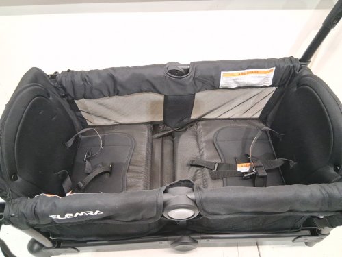 ELEMARA Foldable Stroller Wagon for 2 Kids - 110LBS max 48" x 17" x 40" - black - (model: st-401) image 5
