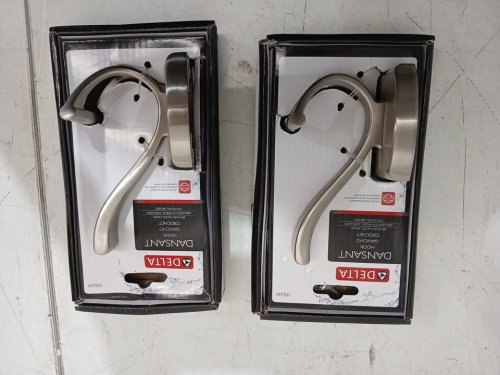 2pk delta dansant wall hook - 4.98" x 2.92" x 2.38" - satin nickel (model: 135241) image 3