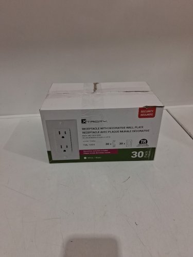 30PK Xtricity Decorative Duplex Wall Outlet - WHITE (MODEL: 1846758) image 2
