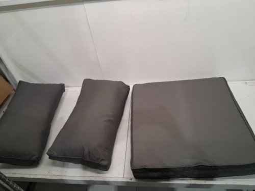 3PC outdoor deep-seat patio chair cushion WITH 5" THICKNESS replacement set - 25"  - GREY image 3