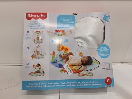 Fisher-Price 3-in-1 Kick & Sway Gym Baby Playmat and Sensory Activity Toys - Ages 0+ - multicolored (model: HYR60) image 2