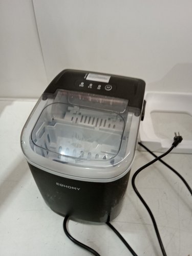 EUHOMY Countertop Ice Maker Machine with Handle, Basket and Scoop - MAKES 26LB/Day - BLACK (MODEL: im-06d/IM001-Bbl-CAEH) image 3