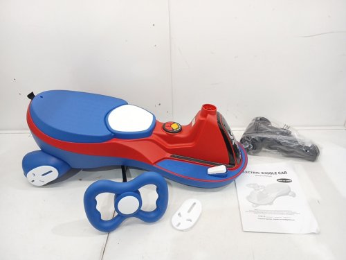 ANPABO Electric Wiggle Car With Bluetooth, Music, and LED Lights - Ages 3+ - 6V - 3.4MPH - Red/Blue (Model: ВВН-070) image 4