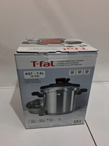 T-FAL CLIPSO STOVETOP PRESSURE COOKER - 8QT - 12 PSI - STAINLESS STEEL (ITEM: 1901839) image 6