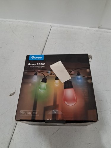 GOVEE OUTDOOR STRING LIGHTS - 15 DIMMABLE rgbic led BULBS - IP65 WATERPROOF, shatterproof -  680lm, 2700k - 48FT (MODEL: H7015) image 2
