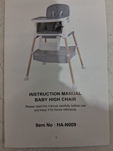 SOOBABY 3-IN-1 ADJUSTABLE CONVERTIBLE BABY HIGH CHAIR FOR BABIES AND TODDLERS - 34" X 27" X 24" - GREY - (MODEL: HA-N009) image 8