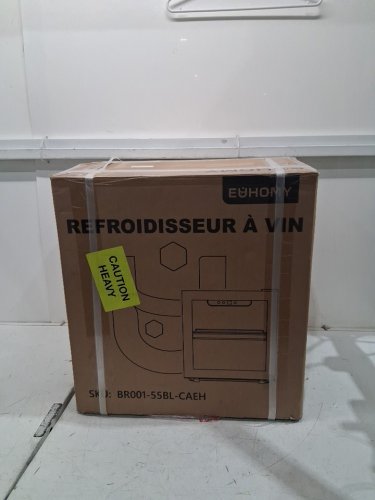 EUHOMY compact countertop mini wine/drinks cooler fridge - 96l - black (model: br001-55bl-caeh) image 2