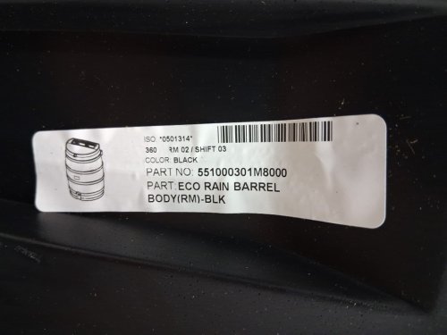 RTS HOME ACCENTS 50Gal Eco Flat Back Plastic Rain Barrel - black (Model: 551000301m8000) image 7