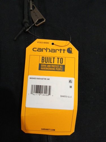 Men's Carhartt washed duck insulated work jacket - medium - black - (Style: 104050-BLK) image 3