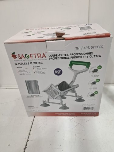 Sagetra french fry press cutter with accessories - steel/green - (Model: 5710300) image 2