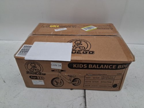 ridego toddler balance bike - 14" - black/brown (‎ ES77P) image 2