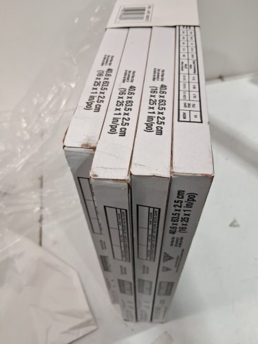 4PK KIRKLAND SIGNATURE HIGH PERFORMANCE FURNACE FILTERS - 16" X 25" X 1" - WHITE (MODEL: 928373) image 4