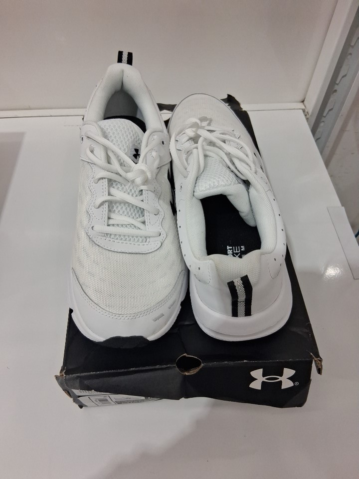 men's under Armour Charged Assert 10 Running Shoe - 11 - white / black image 2