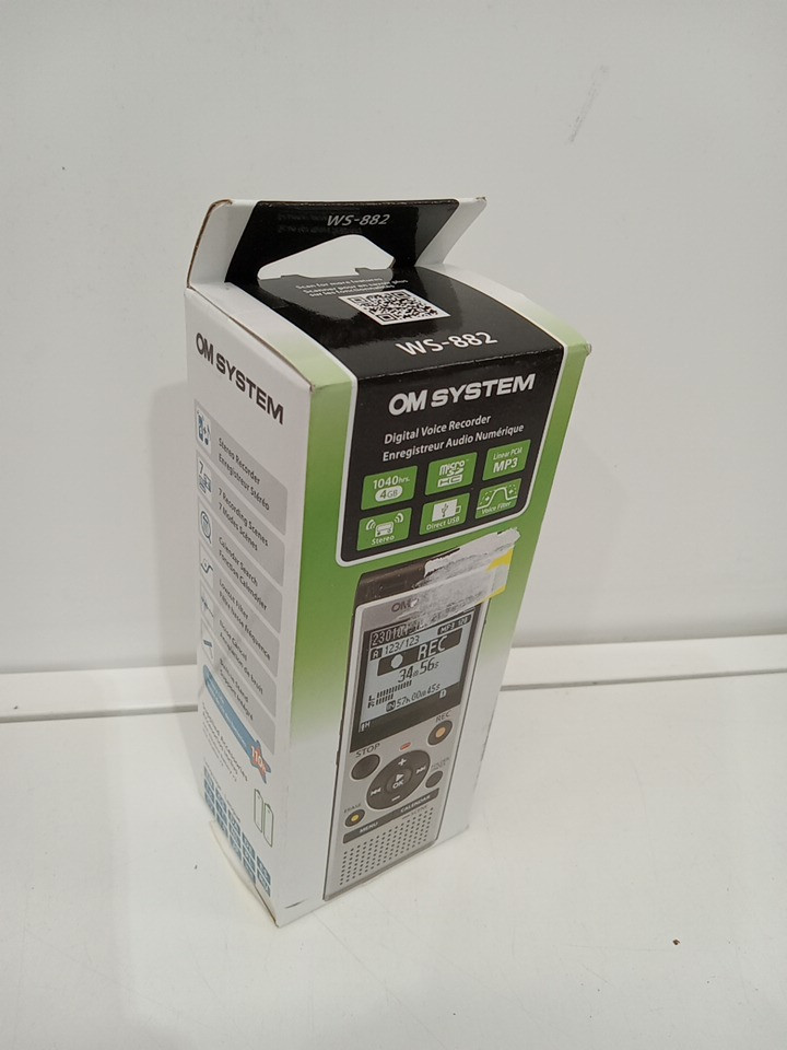 OM System Olympus Digital Voice Recorder with linear pcm/mp3 recording formats - 4GB Storage - 110HR Battery Life (Model: WS-882) image 2