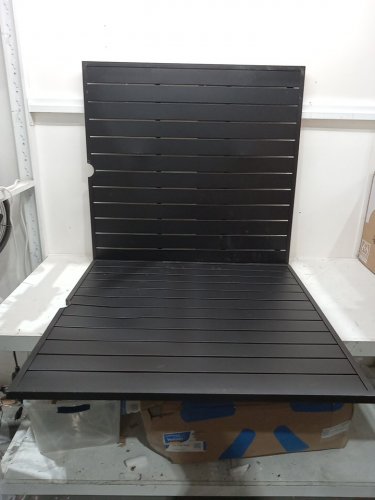 costway outdoor rectangular metal dining table - 76" x 36" x 39" - black (model: np13158) image 7