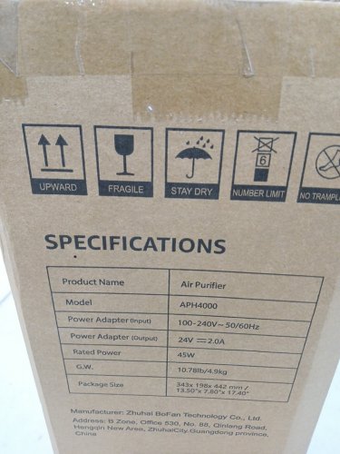 KNKA large room Air Purifier - 1,695 SQ. FT. - white (model: APH4000) image 7
