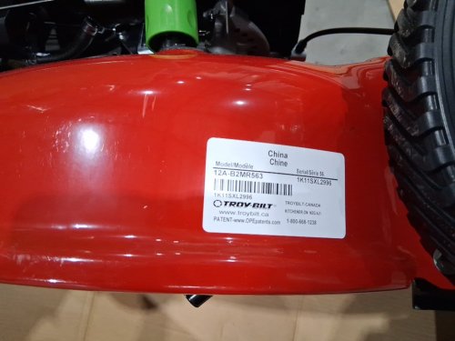 troy-bilt Self-Propelled walk behind Lawn Mower - 20OZ engine oil capacity - 159cc - 21" deck cutting width - black/red (model:12A-B2MR563) image 10