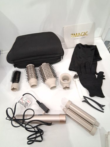 7magic high speed hair dryer brush and 6 in 1 styler - 110 volts - 1200 watts - gold - (model: HB-800) image 3