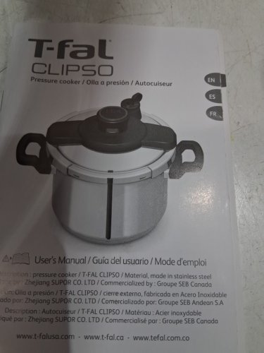 T-FAL CLIPSO STAINLESS STEEL PRESSURE COOKER- 6l (MODEL-7114000369) image 6