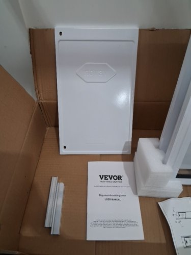 vevor Dog Door for Sliding Glass Door - 75-7/8" to 80-11/16" - White (model: cwm03-m) image 4