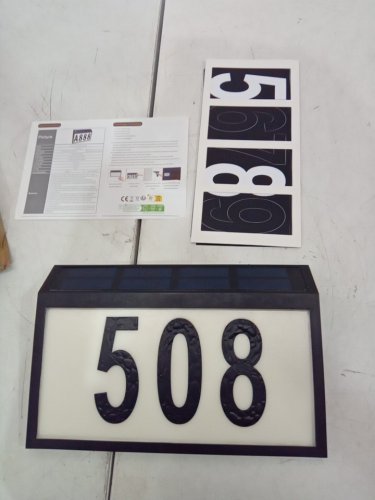 T-SUNUS Solar Address Sign (model: ts-g6701) image 3