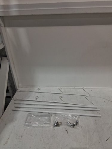 mygift 3 tier over the door bathroom towel rack - white metal image 3