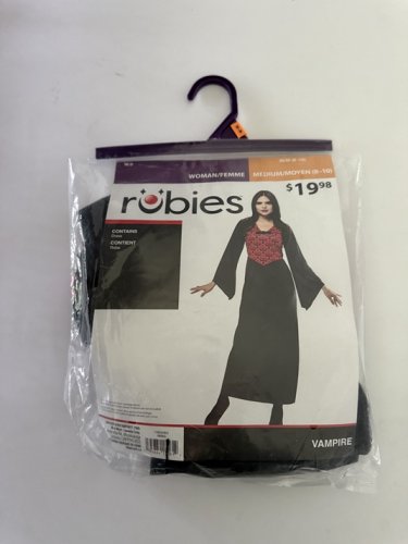 WOMEN'S RUBIES VAMPIRE COSTUME - MEDIUM (8-10) - BLACK/RED (STYLE: 1002835) image 2