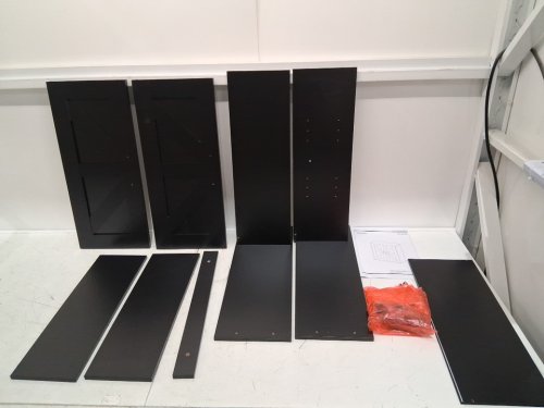 homeleke 3 tier adjustable wall mount storage cabinet - 21.6"x23.6"x7.9" - black - (model:BC55H) image 4