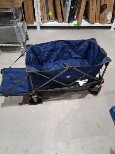 Timber Ridge 400L Double Decker Folding Wagon - 54" x 23" x 44", 225lbs max per level - Blue (Model: 1902565) image 4
