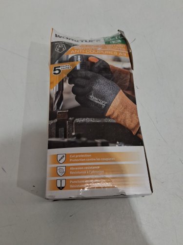 3PR WORKTUFF CUT/PUNCTURE RESISTANT GLOVES - EXTRA LARGE - ORANGE/GREY/BLACK image 2