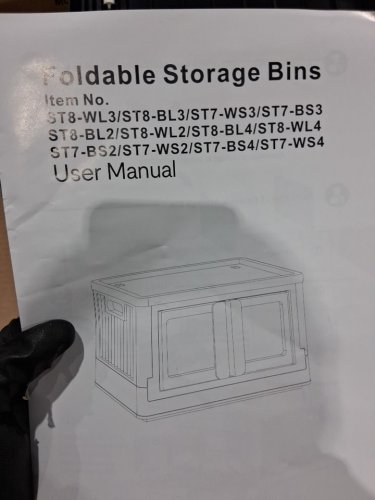 3PK Fleximounts 19Gal Collapsible Plastic Storage Bins with Lids - black (model: st8-bl3) image 6