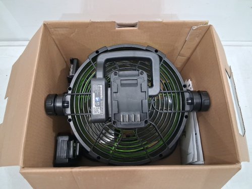 4PC Greenworks 5 Speed CFM Fan with Battery and Charger - 10" - 24V - Green (Model: image 7