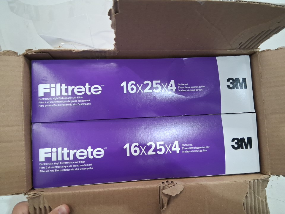 2pk filtrete 3m Healthy Living Ultra Allergen Deep Pleat mpr 1550 merv 12 furnace Air Filter - 16" x 25" x 4" - white image 4