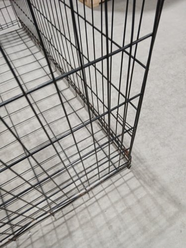 BESTPET OUTDOOR/INDOOR FOLDABLE METAL WIRE DOG CRATE WITH 2 DOORS, DIVIDER PANEL, TRAY & HANDLE - LARGE/48"L x 30"W x 32"H - BLACK (MODEL: TY-PC1200-BLACK) image 7