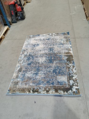 SDN HOME FURNISHING sparkling area rug for living room / bedroom - 4ft x 5.5ft - blue / black (model:17927A) image 2