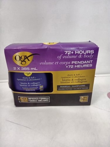 2PK OGX EXTRA STRENGTH EXTRA VOLUME BIOTIN & COLLAGEN SHAMPOO - 13OZ/EACH image 2