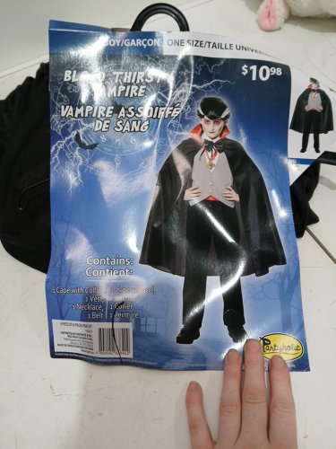 4PC BOYS PARTYHOLIC BLOOD THIRSTY VAMPIRE COSTUME SET - ONE SIZE - BLACK / RED image 3