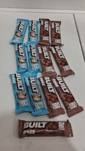 13pk built puff gluten free protein bars - 17g of protein each - brownie batter/coconut image 3