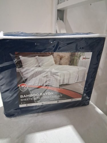 4PC Hitime Bamboo Deep Pocket Sheet Set -King  -blue image 2