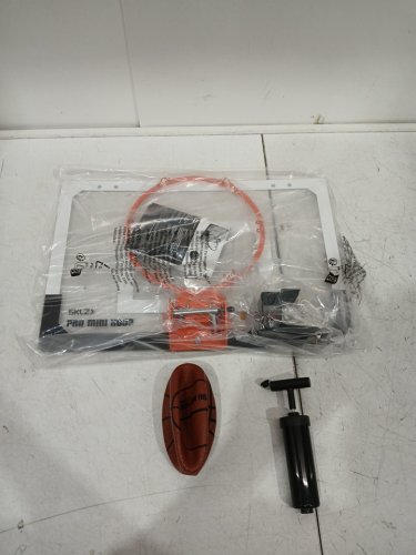 sklz pro mini hoop flip indoor over-the-door basketball hoop with flip up rim - 18" x 12" - black/white/orange (model: 11017) image 3