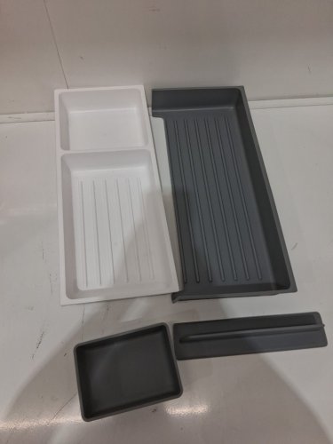 OXO GOOD GRIPS EXPANDABLE KITCHEN TOOL DRAWER ORGANIZER - 16" LONG - 7"-13" WIDE - GREY/WHITE. image 3